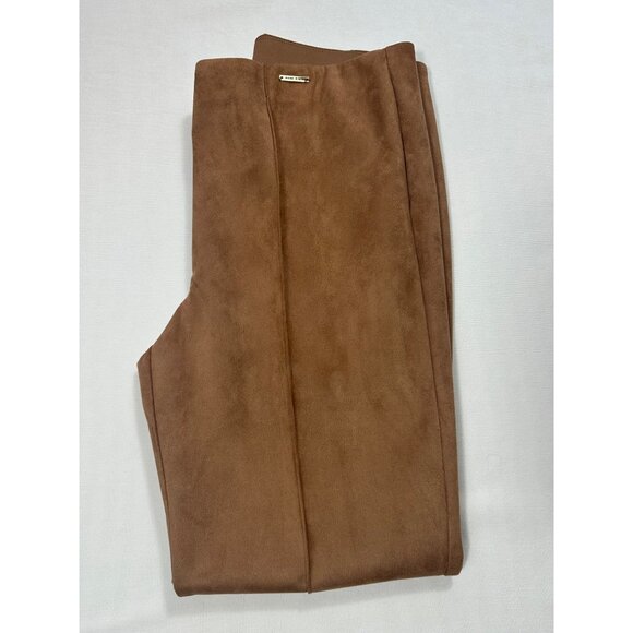 Anne Klein Caramel Faux Suede Pants Size 14 - Picture 4 of 6